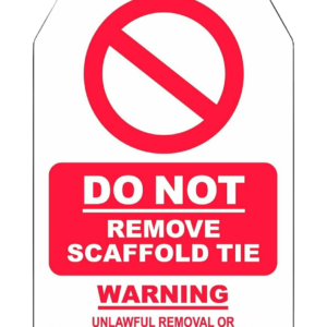 Tie Warning Tag