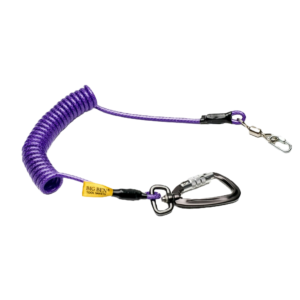 2m Tool Safety Rope with Swivel Twistlock Carabina and Extra Heavy Duty Swivel &