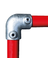 125 - 90° 2 WAY ELBOW - Size 4 for 48.3 mm Scaffold / Galvanised Tubes